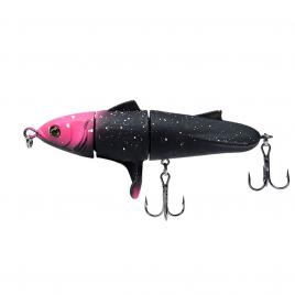 Vobler cu coada rotativa 360 gradecu 3 sectiuni 11cm 24g, articulatii multiple, momeala bionica pentru apa dulce si sarata, ochi 3D si 2 acore triple, naluca cu scufundare lenta, model 2