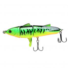 Vobler cu coada rotativa 360 gradecu 3 sectiuni 11cm 24g, articulatii multiple, momeala bionica pentru apa dulce si sarata, ochi 3D si 2 acore triple, naluca cu scufundare lenta, model 4