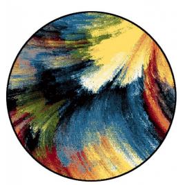 Covor rotund, model kolibri 11017 180, multicolor
