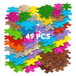 Set covorase ortopedice senzoriale puzzle diamant a muffik 49 piese