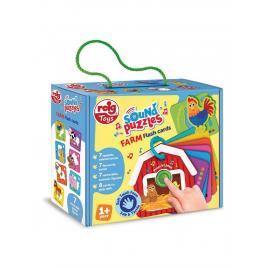 Cartonase puzzle cu sunete - animale de la ferma