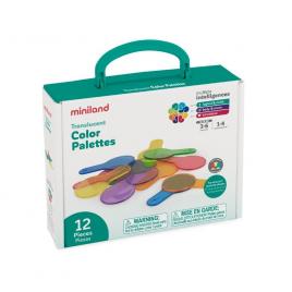 Joc educativ pentru invatarea culorilor palettes, stem, 5-6 ani, miniland educational