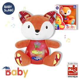 Jucarie interactiva bebe cu sunete si lumini 15 cm - vulpe