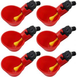 Set 6 adapatori pentru pasari, plastic, rosu