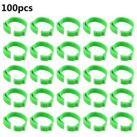 Inele reglabile pentru gaini, 100 bucati, verde