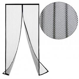 Plasa anti-insecte, pentru usa, 100x220 cm, inchidere magnetica, negru