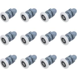Set 12 x rola cabina de dus, otel inoxidabil/abs, alb/albastru