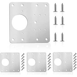 Set 4 accesorii pentru balama, inox, argintiu