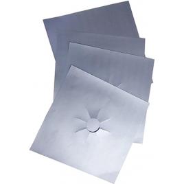 Set 4x folii protectie plita sau aragaz, din material ignifug, reutilizabile si universale, gri