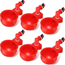 Set 6 adapatoare pentru pui, plastic, rosu