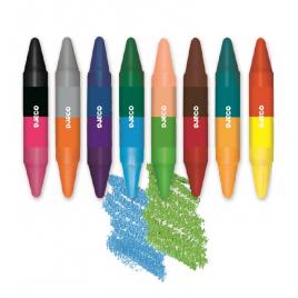 Creioane de colorat duble djeco