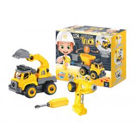 Set constructie - camion autobasculanta si excavator cu telecomanda