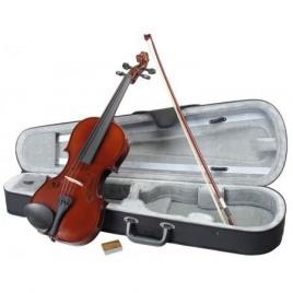 Vioara clasica din lemn ideallstore®, marime 1/2, maro, toc inclus