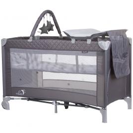 Patut pliabil cu saltea de infasat chipolino luna ash grey