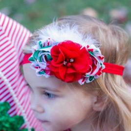 Bentita fetite cu flori (marime disponibila: 0-12 luni)