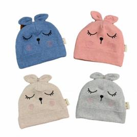 Caciulita dublata tip fes - somnorila (marime disponibila: 3-6 luni (marimea 18