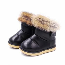 Cizme negre cu blanita (marime disponibila: marimea 24)