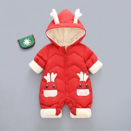 Combinezon rosu din fas - reinner (marime disponibila: 9-12 luni (marimea 20