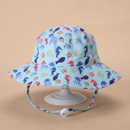 Palariuta bleu, upf50+ - animalute marine (marimi palarii - sepci: 9-12 luni)