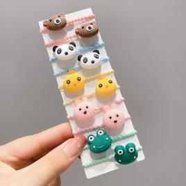 Set de 10 elastice pentru par - figurine diverse model 4