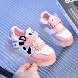 Adidasi roz cu luminite - panda (marime disponibila: marimea 22)