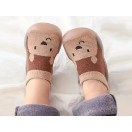 Mocasini maro cu talpa antiderapanta - teddy (marime disponibila: marimea 26)
