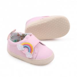 Tenisi roz pentru fetite - curcubeu (marime disponibila: 3-6 luni (marimea 18