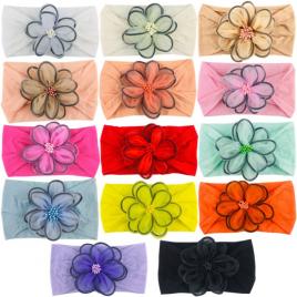 Bentita lata pentru fetite - passion flower (culoare: alb, marime disponibila:
