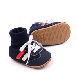 Tenisi negri cu ciorapel (marime disponibila: 3-6 luni (marimea 18