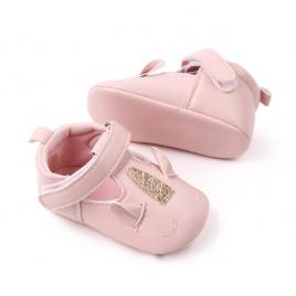 Pantofi roz cu design unicorn pentru fetite (marime disponibila: 3-6 luni