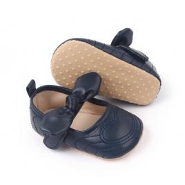 Pantofiori bleumarine pentru fetite - heart (marime disponibila: 3-6 luni