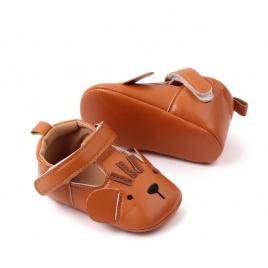 Pantofiori maro pentru fetite - soricel (marime disponibila: 3-6 luni (marimea