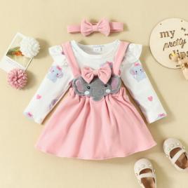 Sarafan cu body - elefantei (marime disponibila: 9-12 luni (marimea 20