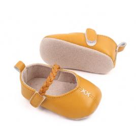 Pantofiori galben mustar pentru fetite (marime disponibila: 3-6 luni (marimea