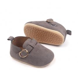 Pantofiori gri petrol pentru fetite (marime disponibila: 3-6 luni (marimea 18