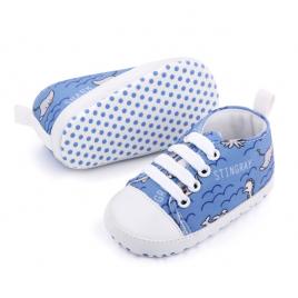 Tenisi bleu pentru bebelusi - shark (marime disponibila: 3-6 luni (marimea 18