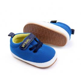 Pantofiori sport albastri pentru bebelusi (marime disponibila: 3-6 luni