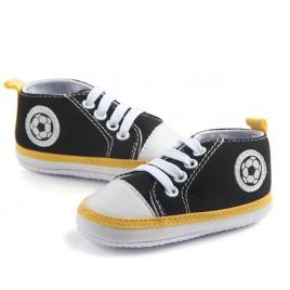 Tenisi negri pentru bebelusi - football (marime disponibila: 9-12 luni (marimea