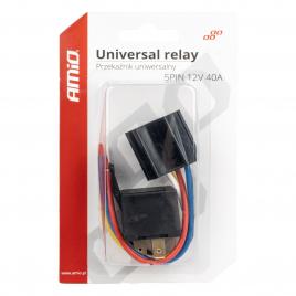 Releu auto cu 5 pini, 12v, 40a + mufa releu cu cabluri