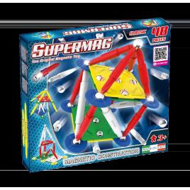 Set de constructie magnetic supermag classic, 48 piese