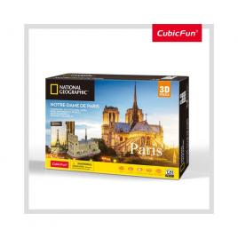 Puzzle 3d cu brosura notre dame paris 128 piese