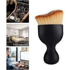 Perie profesionala pentru curatarea interiorului masinii, plastic si nailon, 10x4.5x2 cm, neagra