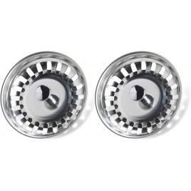 Set 2 site chiuveta, inox, 80 mm, argintiu