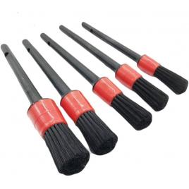 Set 5 pensule din nylon premium, pentru detailing auto interior, exterior, jante si spatii greu accesibile,