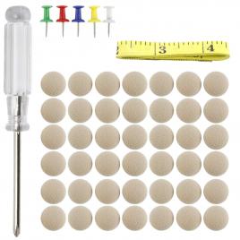 Set 60 capse, pentru reconditionare tapiterie/plafon auto cu instrument de instalare, bej