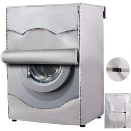 Husa pentru masini de spalat rufe, impermeabil si protectie solara, cu fermoar, 60x50x85cm, argintiu