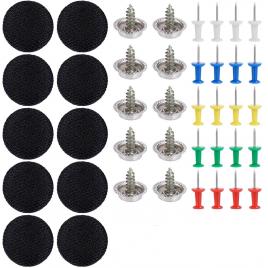 Kit 35 nituri universale tip butoni, capse reparare plafon auto, fixare a panzei cu stifturi, set compatibil