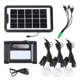 Kit solar cu lanterna si 3 becuri led gd17