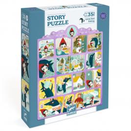 Puzzle poveste scufita rosie, djeco