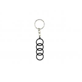Breloc auto din plastic negru, audi